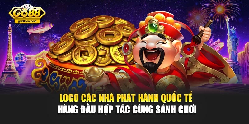 Logo các nhà phát hành quốc tế hàng đầu hợp tác cùng sảnh chơi