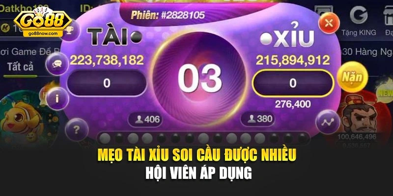 Mẹo tài xỉu soi cầu được nhiều hội viên áp dụng