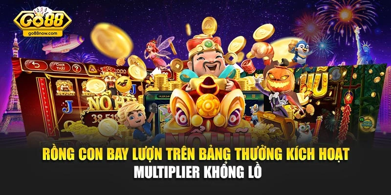 Rồng con bay lượn trên bảng thưởng kích hoạt multiplier khổng lồ